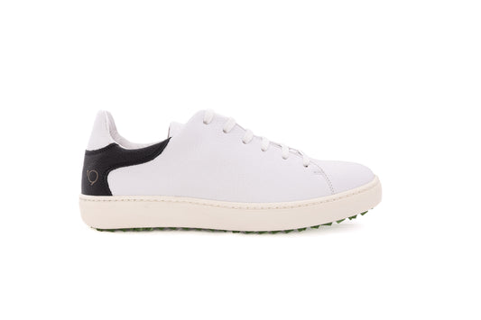 Lady Leder Sneaker Madras Blanco & Negro